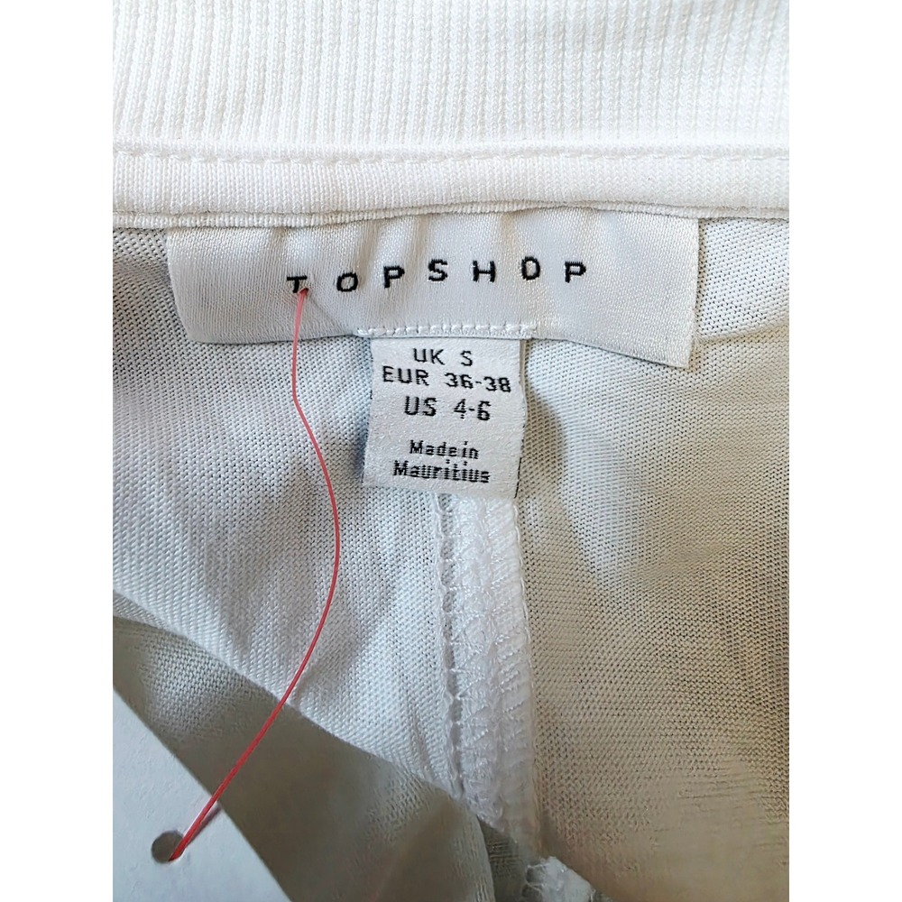 Topshop Mens‎ S  White Relaxed  Short Sleeve Cotton T-Shirt *Makeup Spots* NWT - Picture 7 of 13